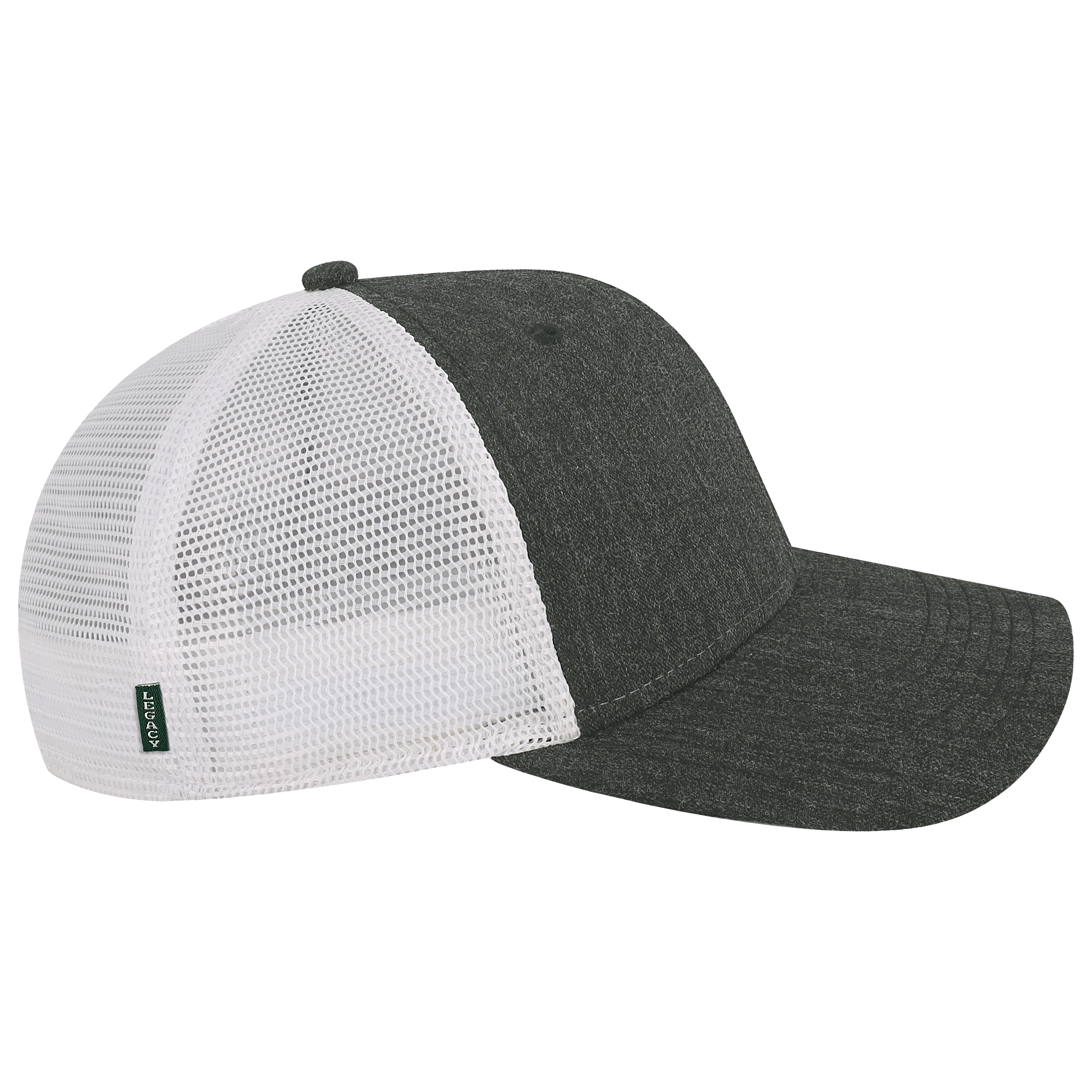 Nebraska Cornhuskers College Vault Melange Black/White Mid-Pro Snapback Adjustable Trucker Hat