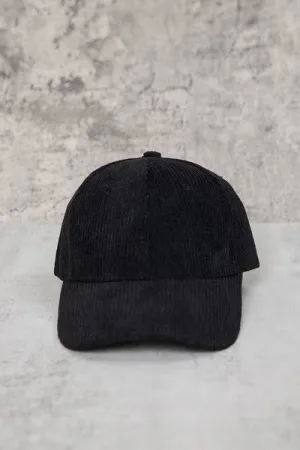 NEW CORDUROY BALL CAP (BLACK)