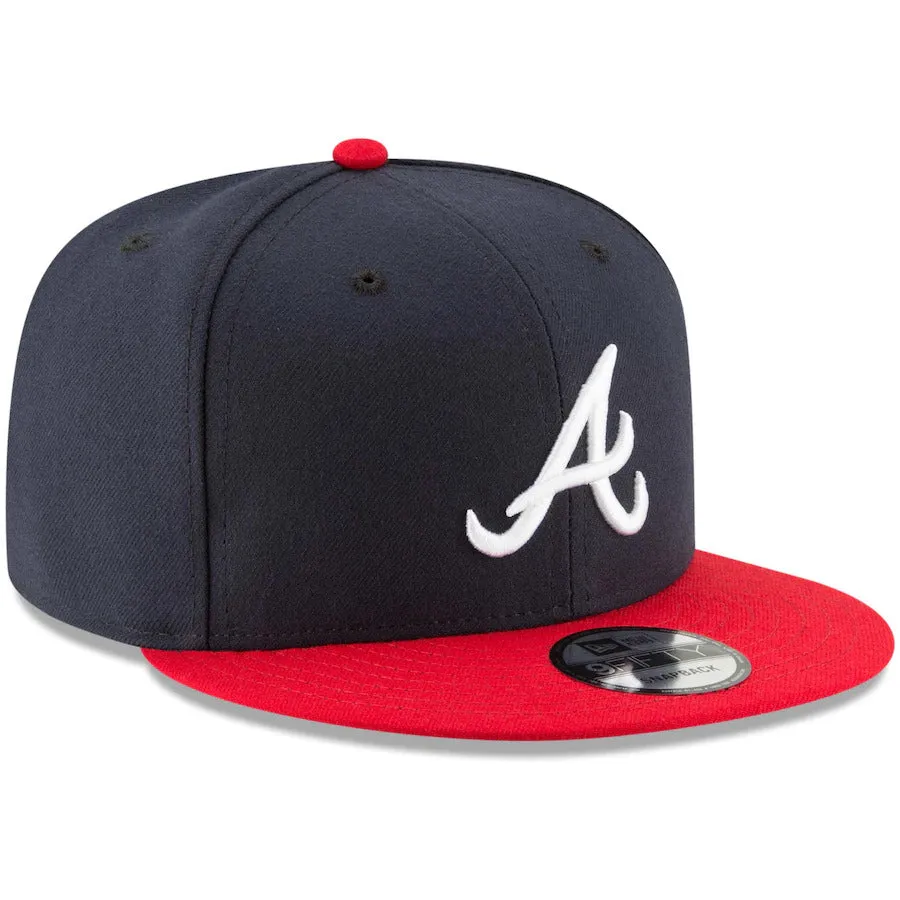 New Era Atlanta Braves Team Color Basic 9FIFTY Snapback-Navy/Red