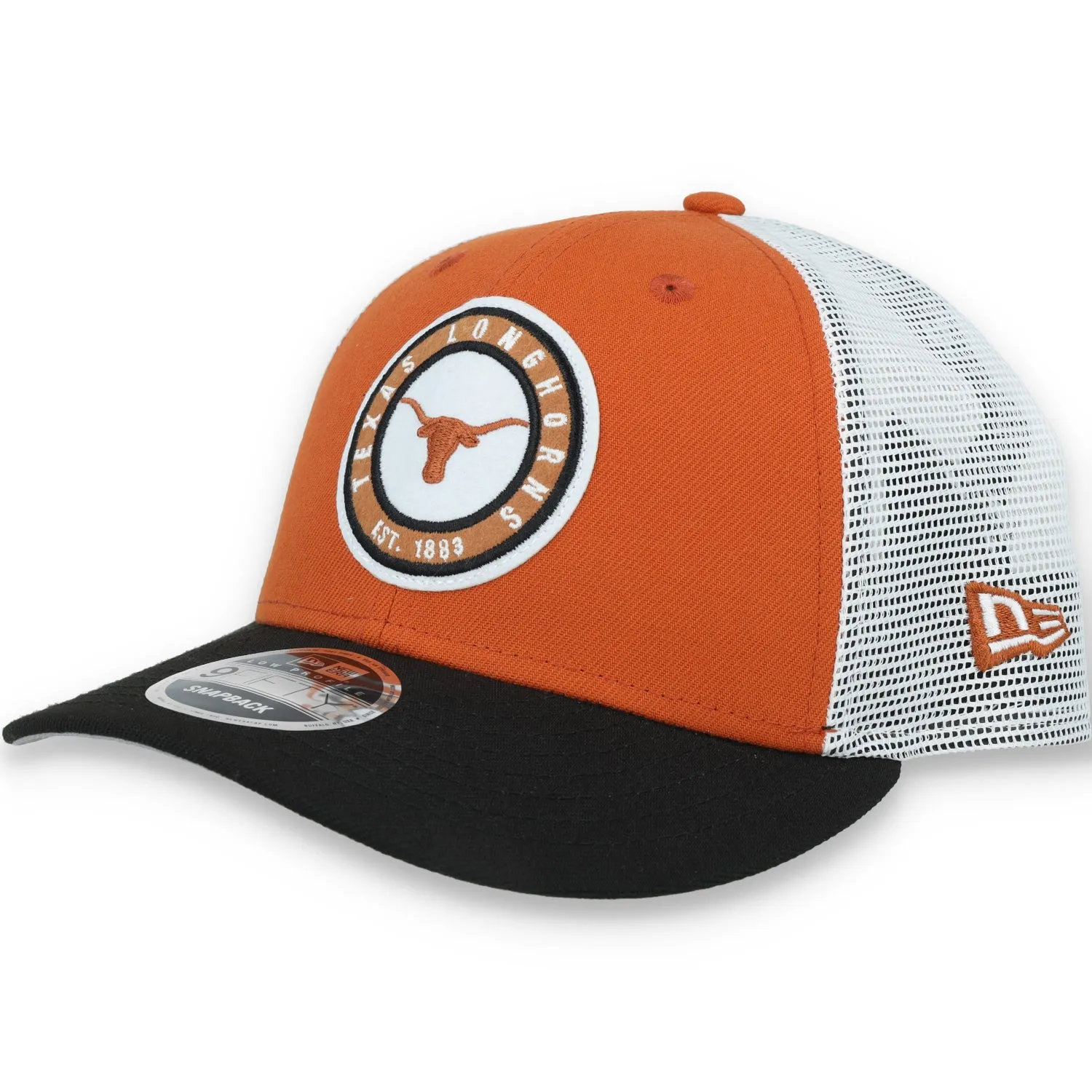 New Era Texas Longhorns Throwback Low Profile 9FIFTY Trucker Snapback Hat