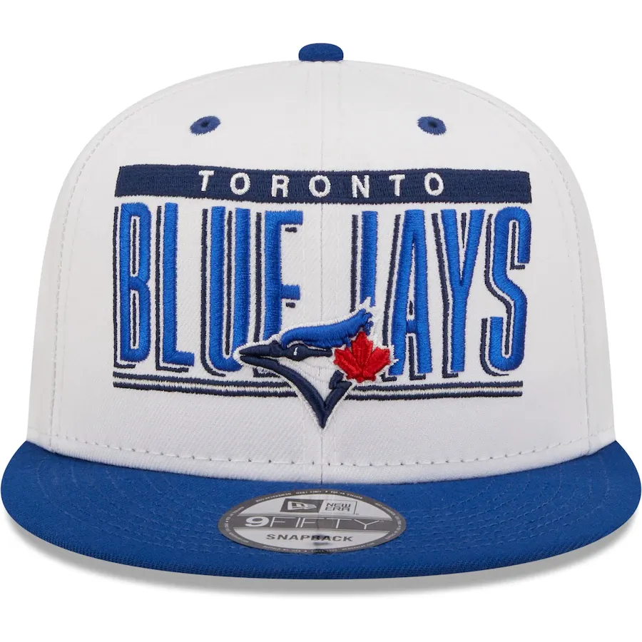 New Era Toronto Blue Jays Retro Title 9FIFTY Snapback Hat - White/Royal
