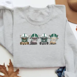 New York Jets Highland Cow Football Team Football Lovers Gift Unisex Crewneck Hoodie Sweatshirt