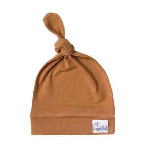 Newborn Top Knot Hat - Camel by Copper Pearl