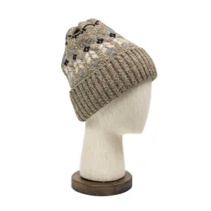 Nordic beanie in brown marled Italian wool