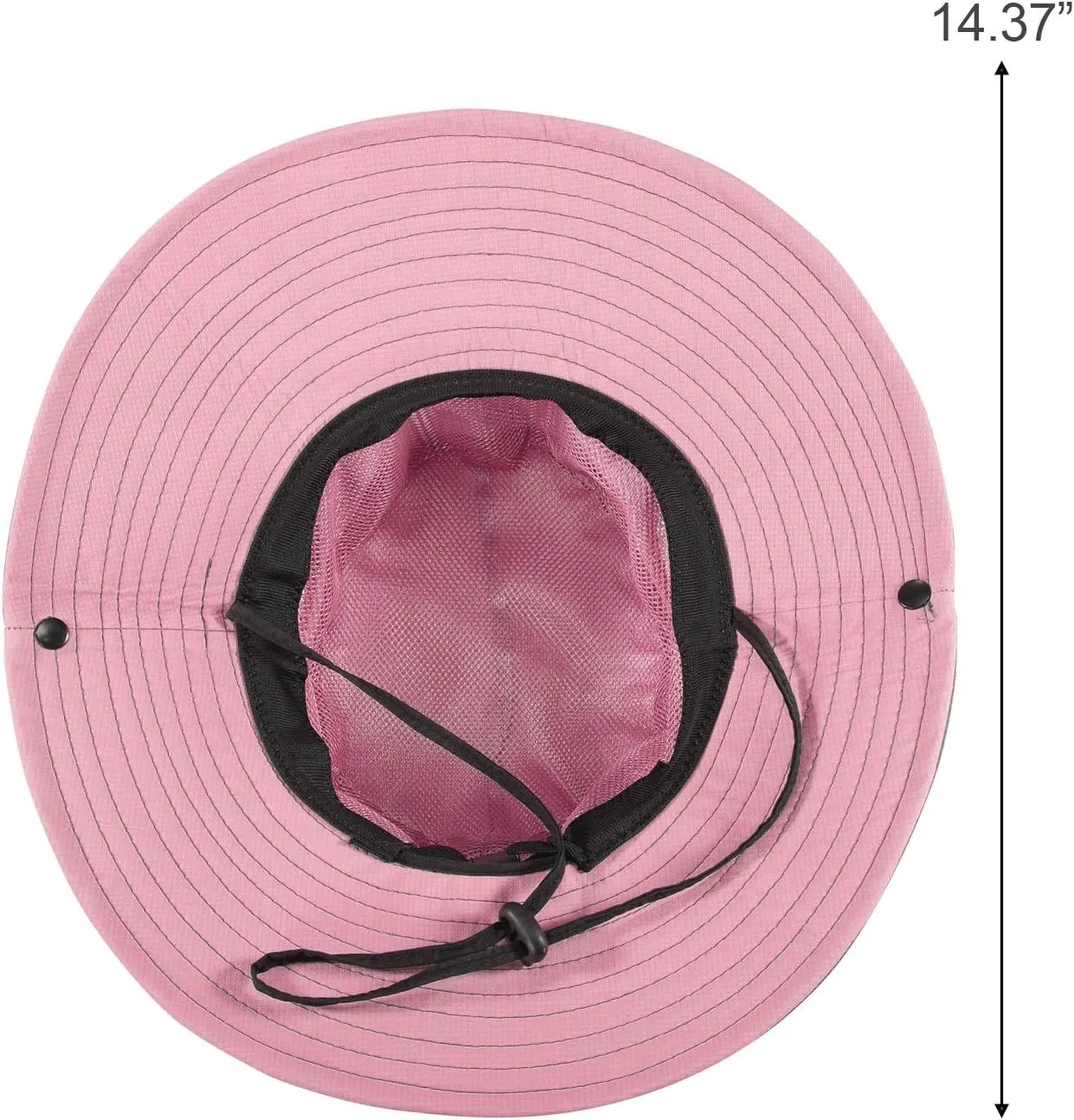 Norme 2 Pieces Women's Outdoor Sun Hat UV Protection Foldable Mesh Wide Brim Beach Fishing Cap Ponytail
