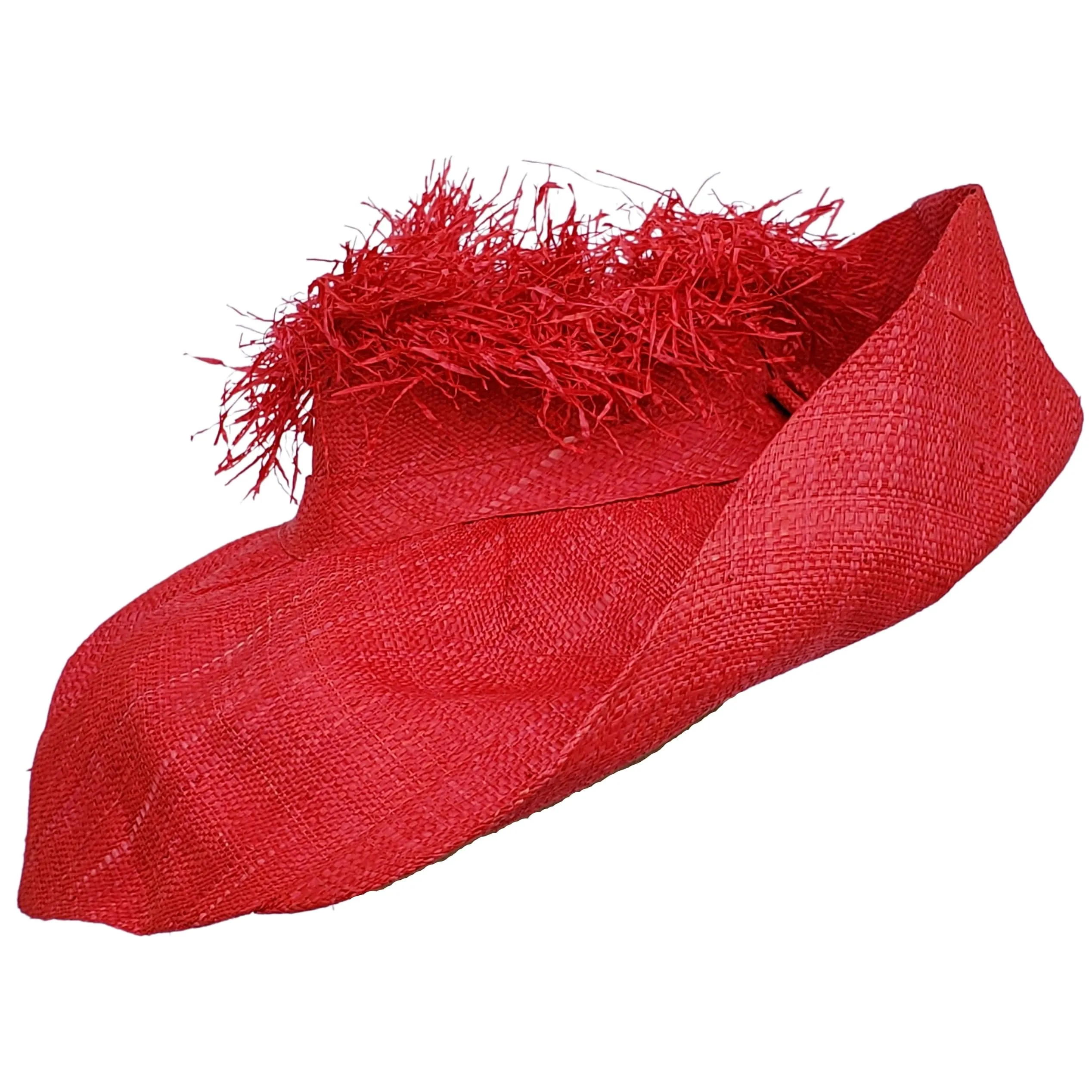 Nuru: Madagascar Big Brim Crown Out Raffia Sun Hat