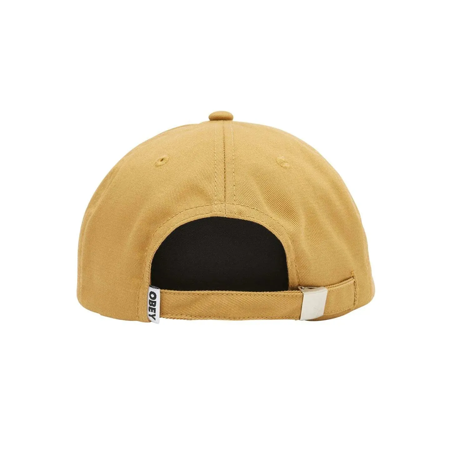 OBEY Bold Twill 6 Panel Strapback Hat Brown Butter