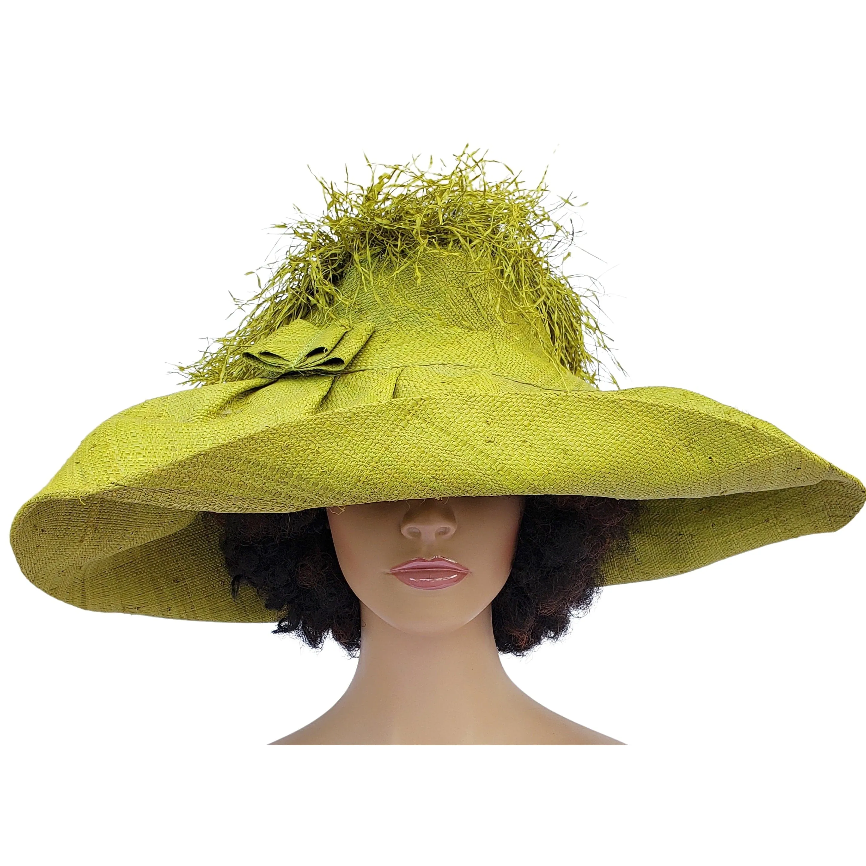 Ogechukwukama: Madagascar Big Brim Crown Out Raffia Sun Hat