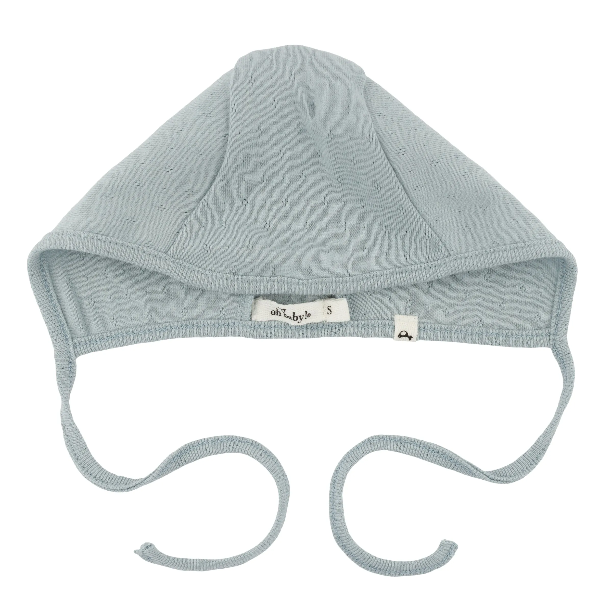 oh baby! Pointelle Soft Bonnet - Twinkle - Sky Blue