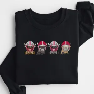 Ohio State Buckeyes Football Highland Cow Football Team Football Lovers Gift Unisex Crewneck Hoodie Sweatshirt
