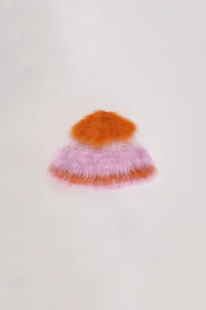 Orange and Pink crochet Hat