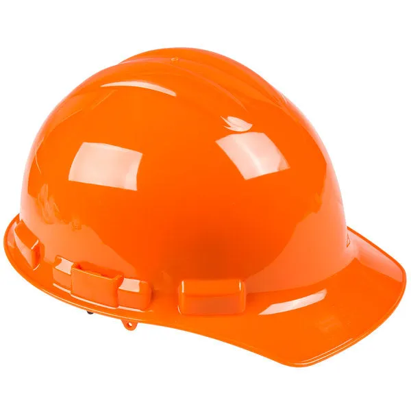 Orange Cap Hard Hat 4-Point Ratchet Suspension