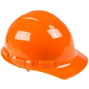 Orange Cap Hard Hat 4-Point Ratchet Suspension