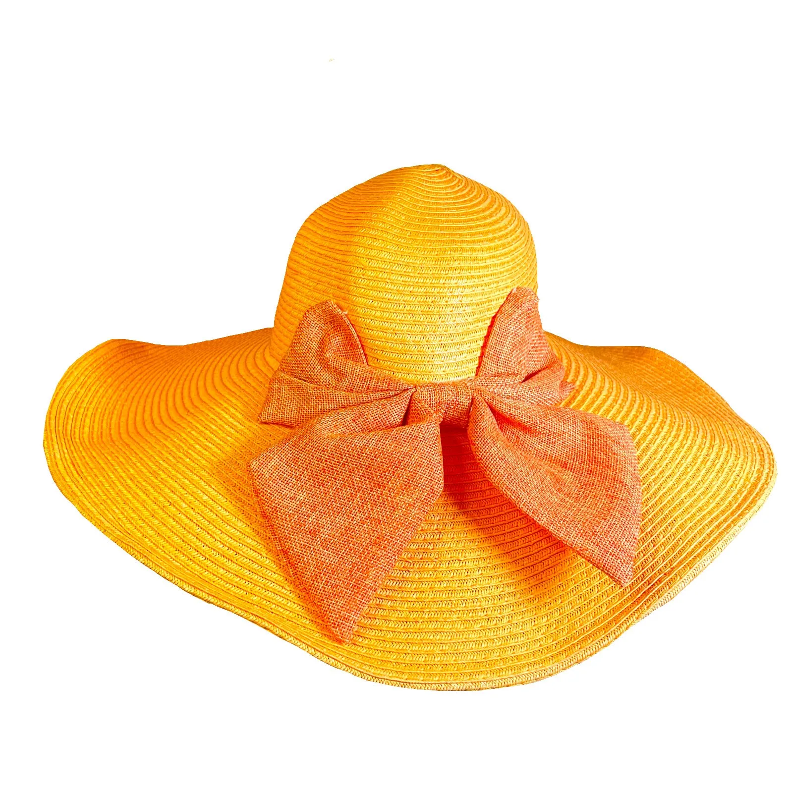 Orange Wired Sun Hat