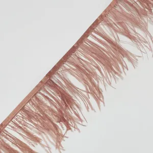Ostrich Feathers Strung per 10cm - Vintage Pink
