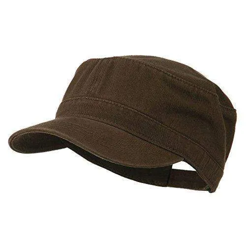 OTTO Military Cap Army Hat Garment Washed Cadet Cap - OSFM - OTTO 109