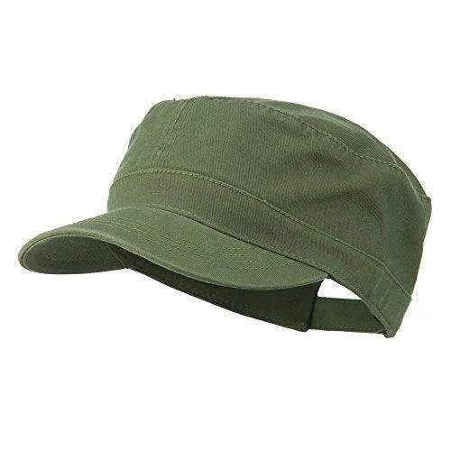 OTTO Military Cap Army Hat Garment Washed Cadet Cap - OSFM - OTTO 109