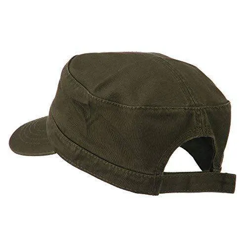 OTTO Military Cap Army Hat Garment Washed Cadet Cap - OSFM - OTTO 109