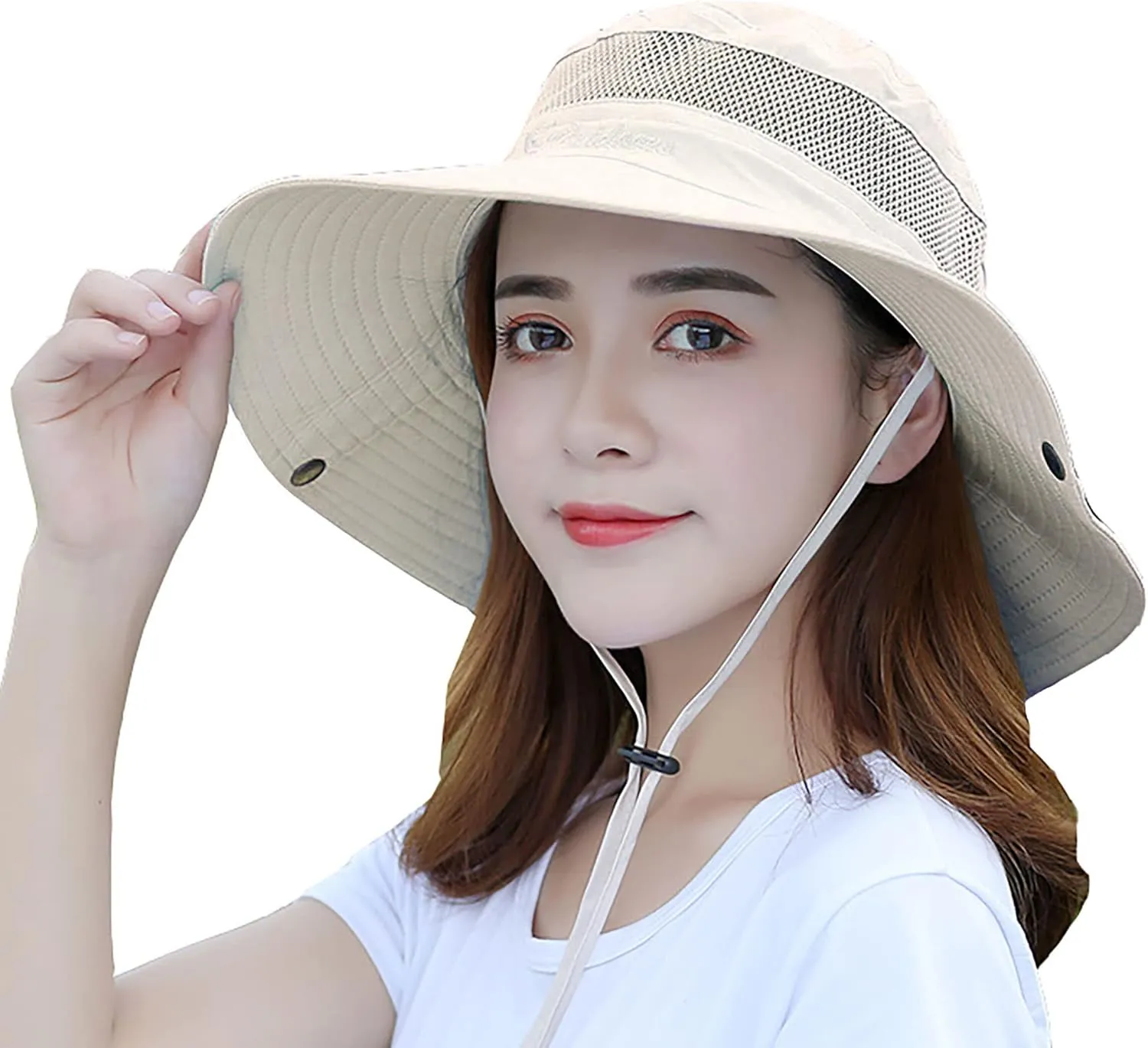 Outdoor Sun Hat Bucket Hats for Women Sun Protection Mesh Quick-Dry Cap UPF 50  (Adjustable Size)