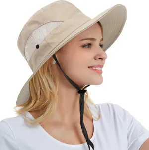 Outdoor Sun Hat Bucket Hats for Women Sun Protection Mesh Quick-Dry Cap UPF 50  (Adjustable Size)