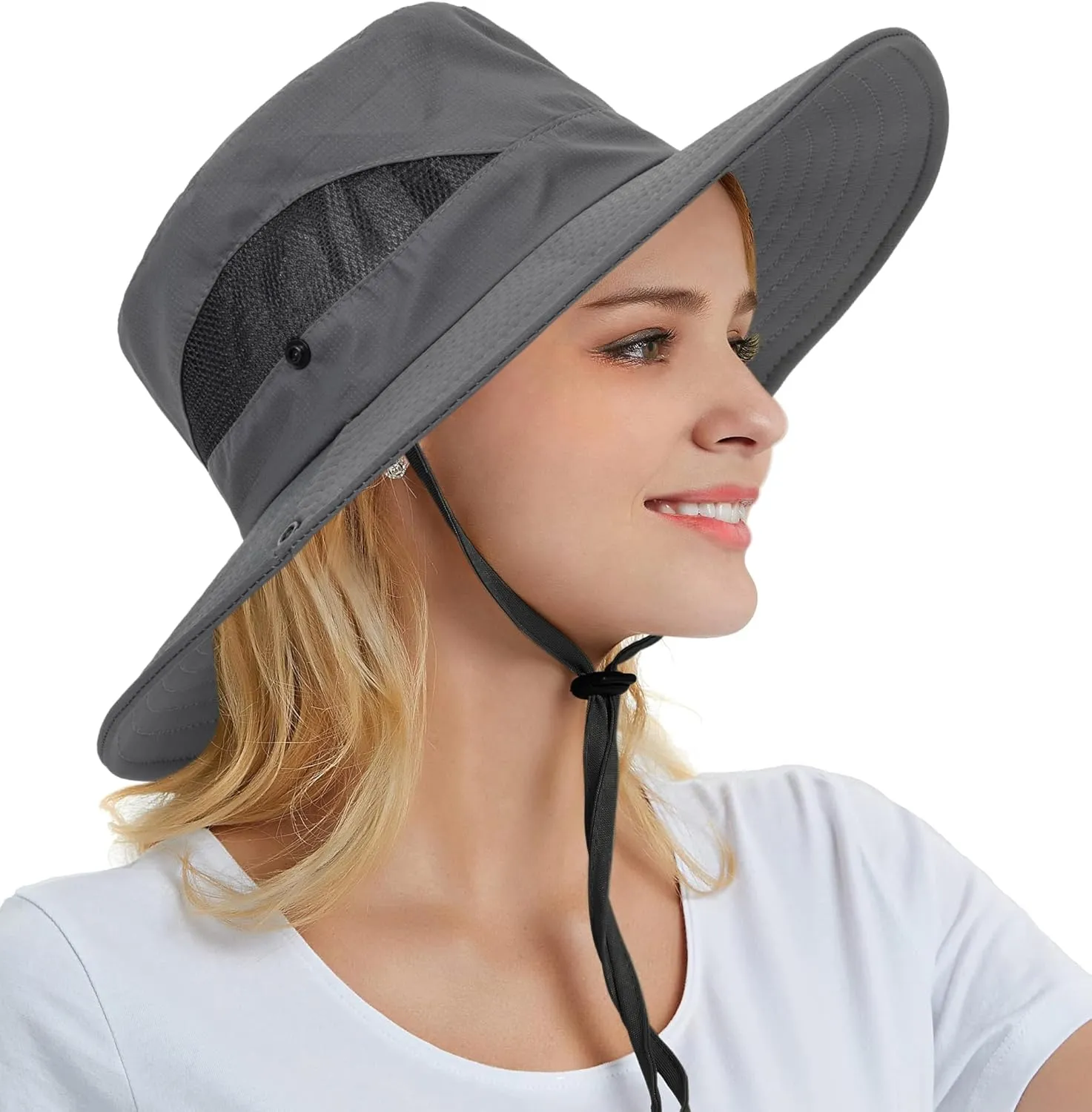 Outdoor Sun Hat Bucket Hats for Women Sun Protection Mesh Quick-Dry Cap UPF 50  (Adjustable Size)