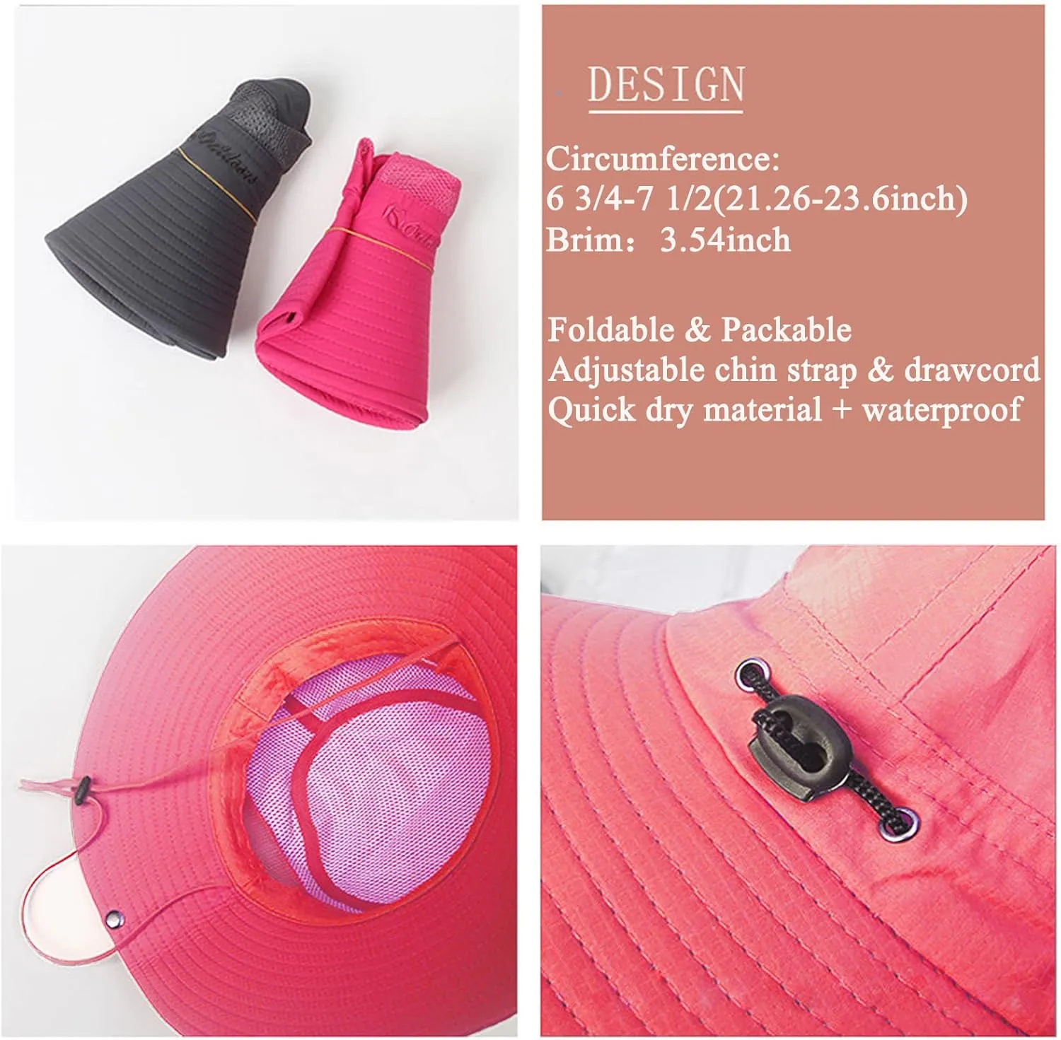 Outdoor Sun Hat Bucket Hats for Women Sun Protection Mesh Quick-Dry Cap UPF 50  (Adjustable Size)