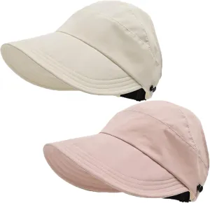 Outdoor UV Protection Hollow Top Sun Hat, 2024 New Women's Large Brim Uv Protection Empty Top Sun Hat Wide Hat