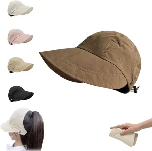 Outdoor UV Protection Hollow Top Sun Hat, Lightweight Sun Hats for Women UV Protection Wide Brim