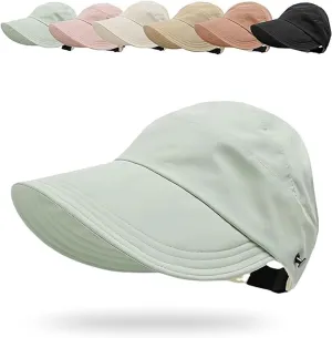 Outdoor Uv Protection Hollow Top Sun Hat, Women's Large Brim Empty Top Sun Hat, Wide Brim Sun Hat, Quick Drying