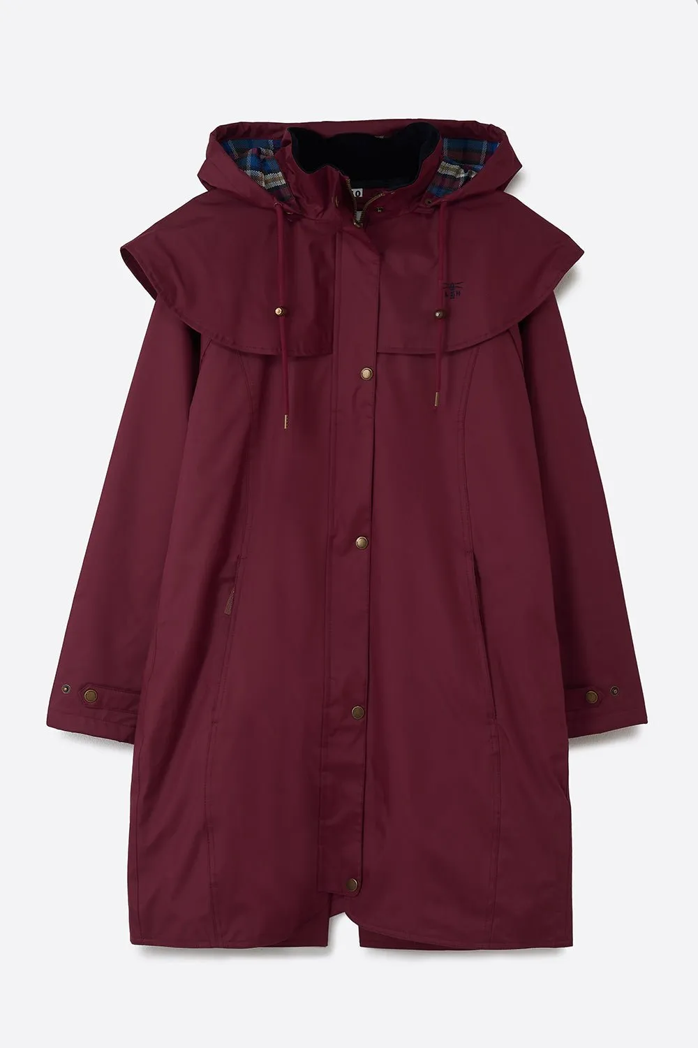Outrider 3/4 Length Waterproof Raincoat - Berry