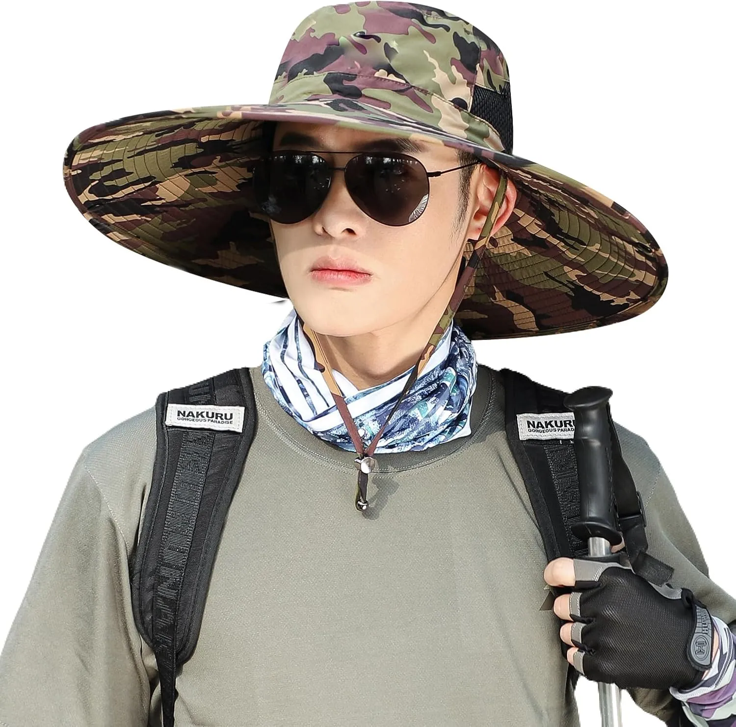Oversize XL/XXL Sun Hat for Large Head, Unisex Wide Brim Breathable Outdoor Bucket Fishing Hats
