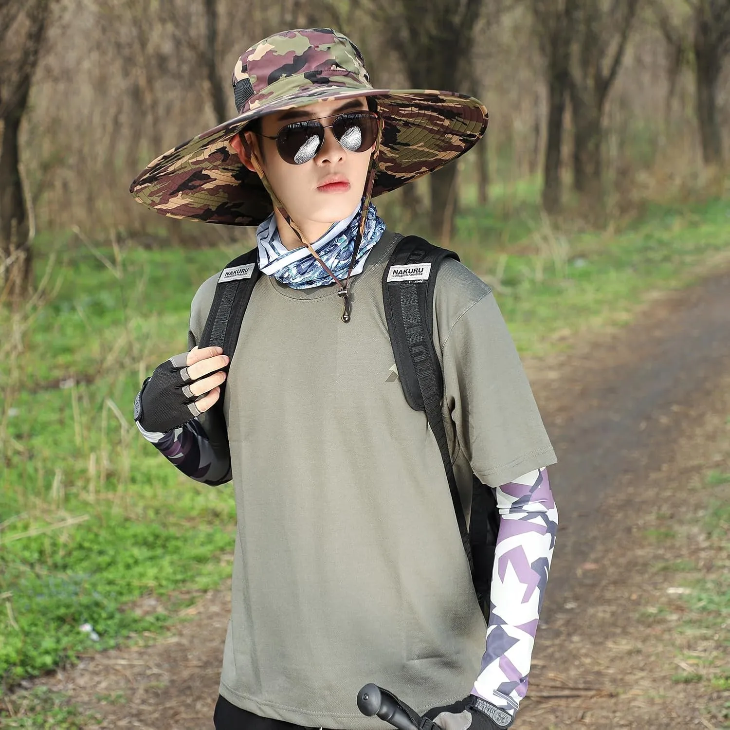 Oversize XL/XXL Sun Hat for Large Head, Unisex Wide Brim Breathable Outdoor Bucket Fishing Hats
