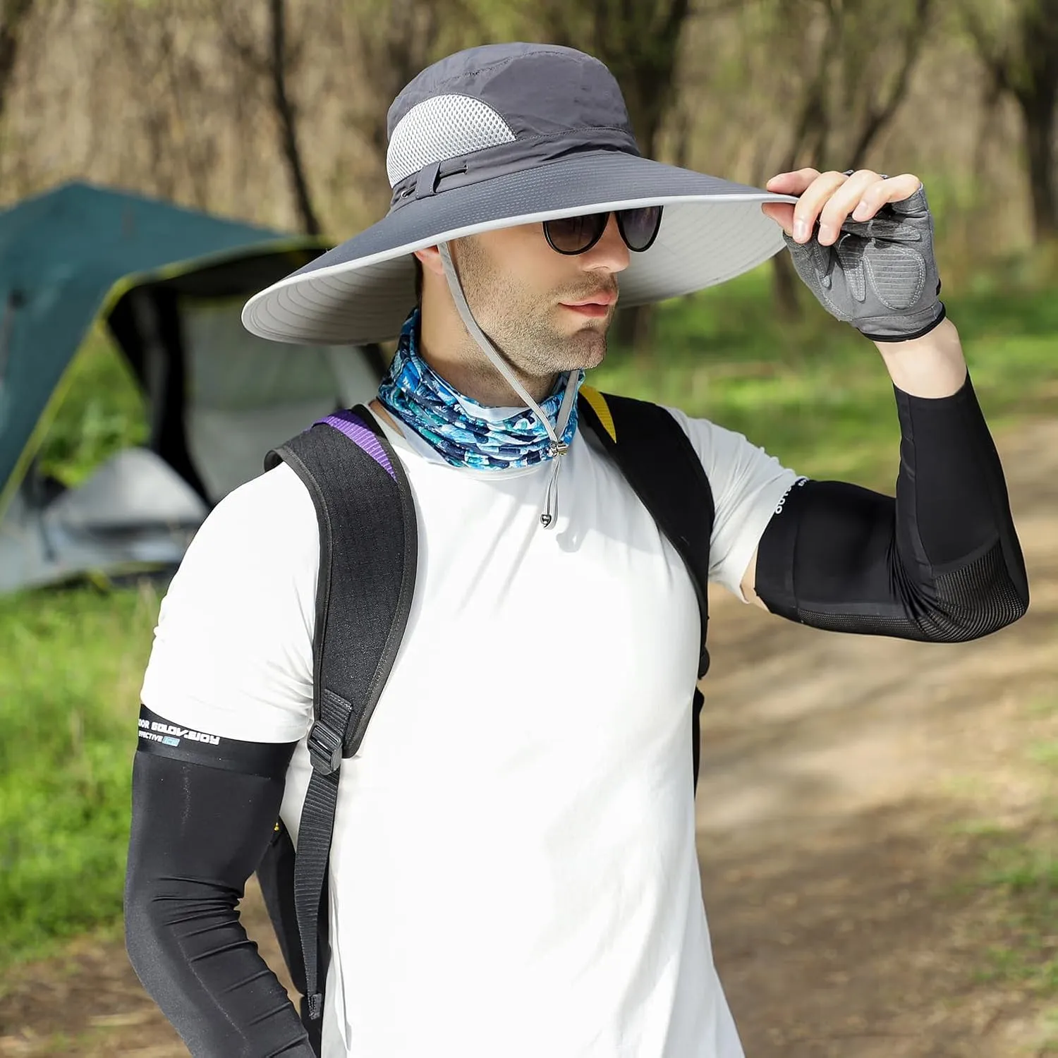 Oversize XL/XXL Sun Hat for Large Head, Unisex Wide Brim Breathable Outdoor Bucket Fishing Hats