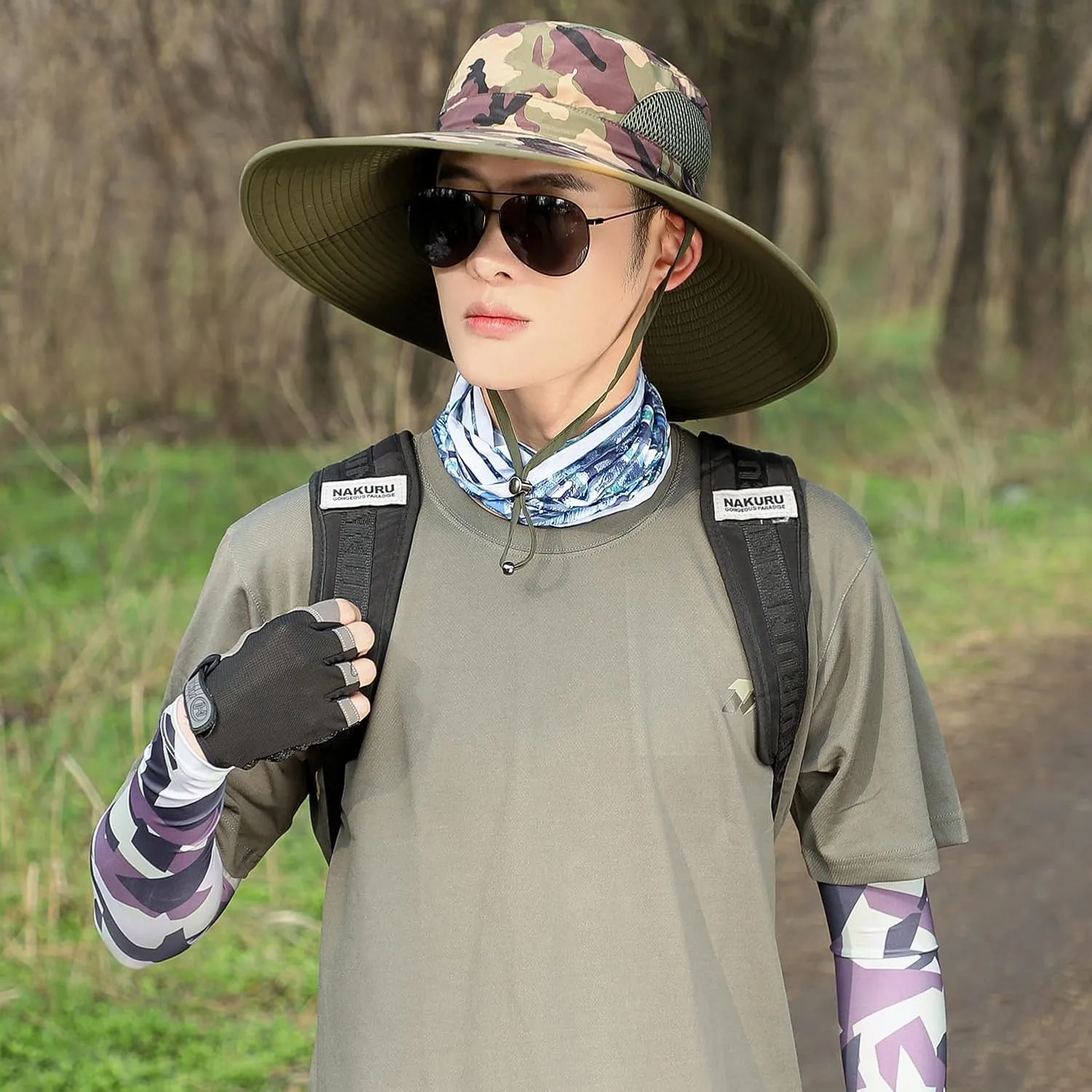 Oversize XL/XXL Sun Hat for Large Head, Unisex Wide Brim Breathable Outdoor Bucket Fishing Hats