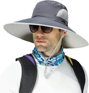Oversize XL/XXL Sun Hat for Large Head, Unisex Wide Brim Breathable Outdoor Bucket Fishing Hats