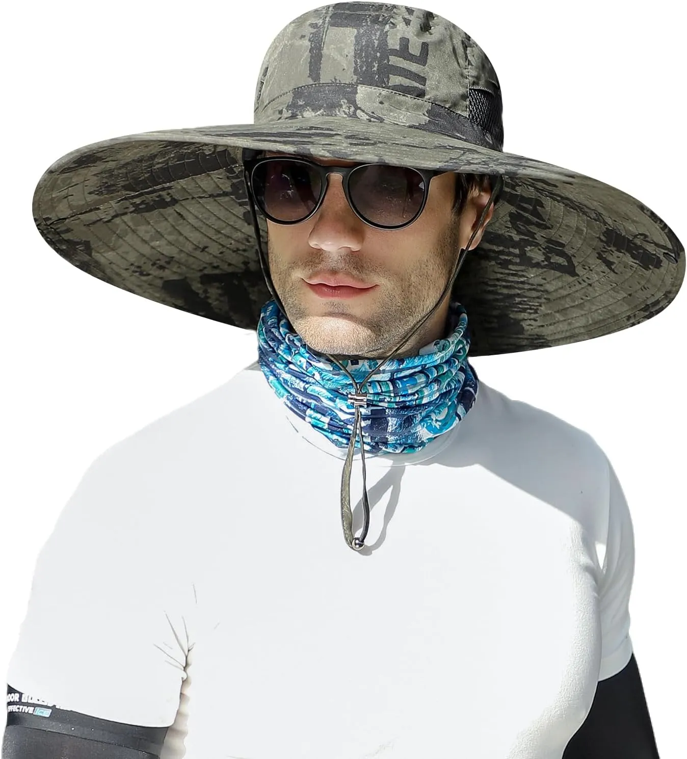 Oversize XL/XXL Sun Hat for Large Head, Unisex Wide Brim Breathable Outdoor Bucket Fishing Hats