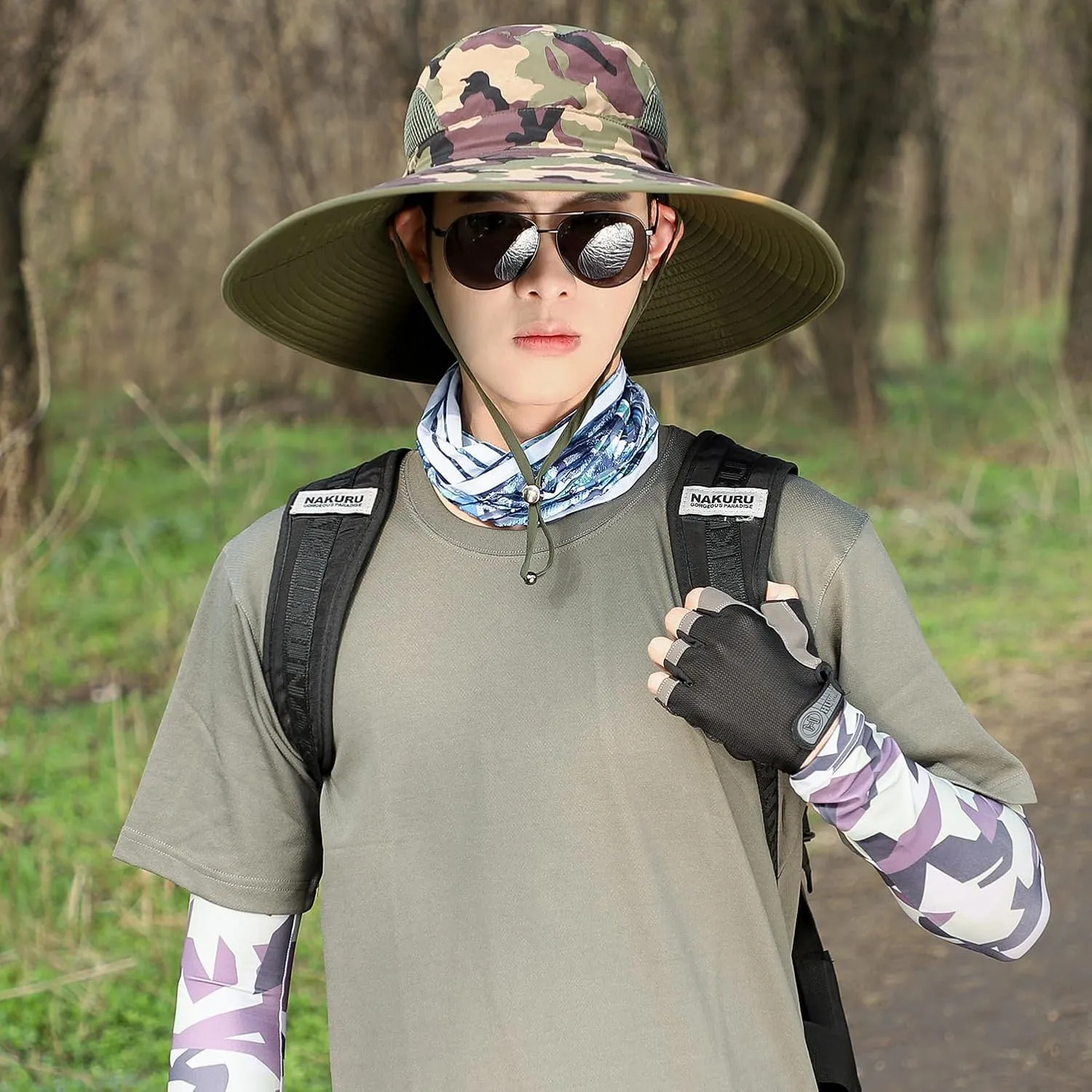 Oversize XL/XXL Sun Hat for Large Head, Unisex Wide Brim Breathable Outdoor Bucket Fishing Hats
