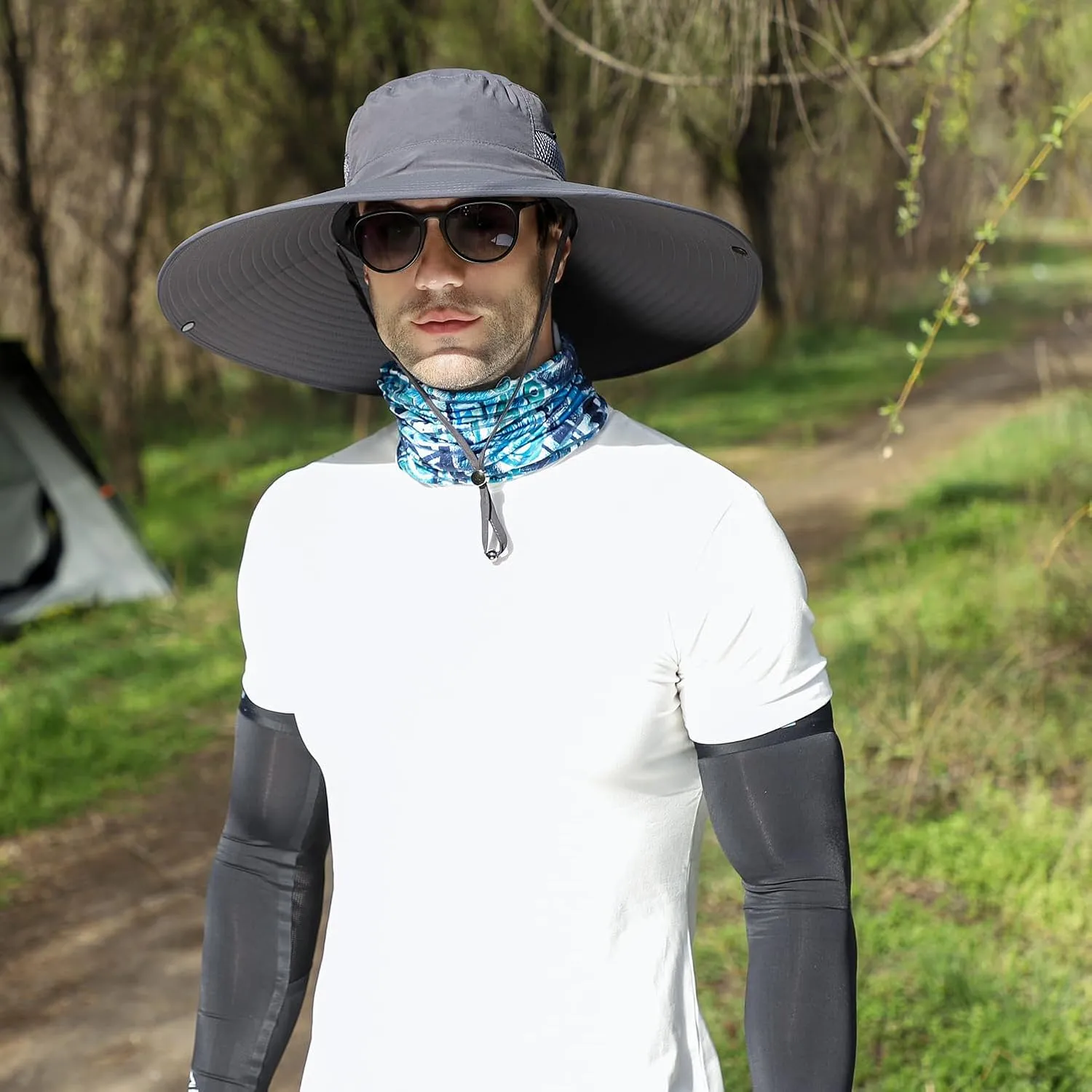 Oversize XL/XXL Sun Hat for Large Head, Unisex Wide Brim Breathable Outdoor Bucket Fishing Hats