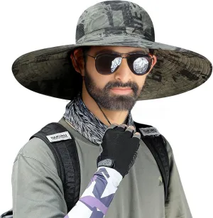 Oversize XL/XXL Sun Hat for Large Head, Unisex Wide Brim Breathable Outdoor Bucket Fishing Hats