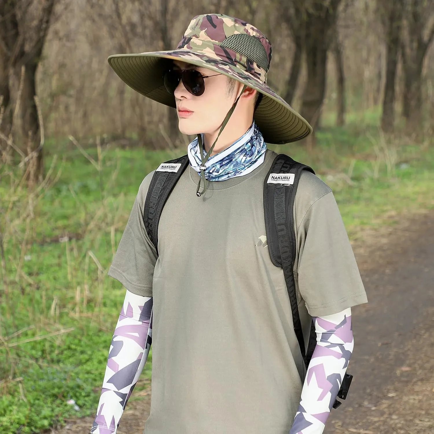 Oversize XL/XXL Sun Hat for Large Head, Unisex Wide Brim Breathable Outdoor Bucket Fishing Hats