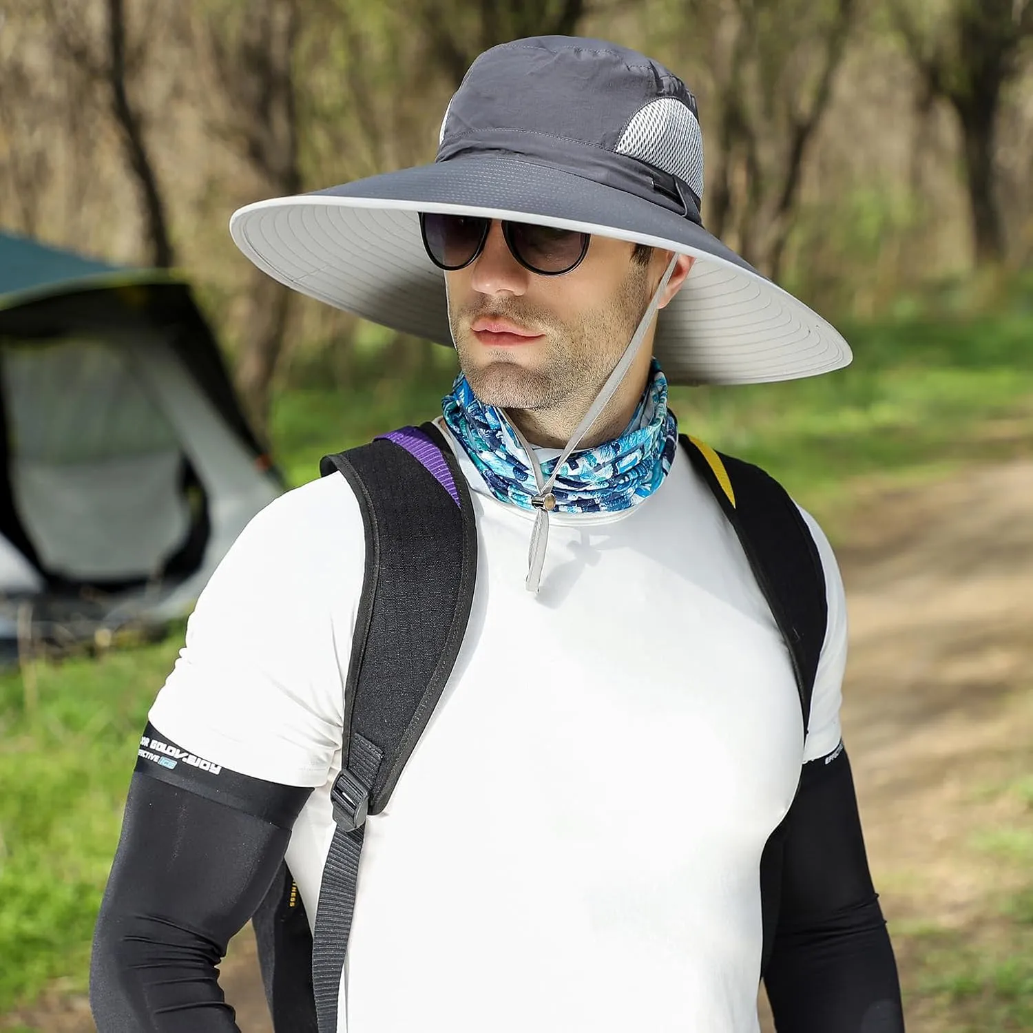 Oversize XL/XXL Sun Hat for Large Head, Unisex Wide Brim Breathable Outdoor Bucket Fishing Hats