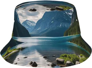 Park Landscape Bucket Hat Packable Breathable Sun Hats Fisherman Hats Outdoor Summer Travel Hiking Beach Caps for Men Women Black