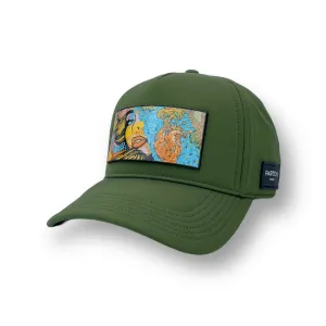 PARTCH Exsyt Trucker Hat Khaki Green FF Removable Clip