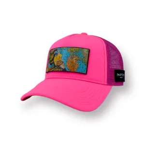 PARTCH Exsyt Trucker Hat Pink Removable Clip