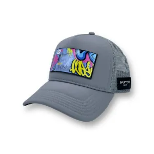PARTCH Hustle Trucker Hat Gray Removable Clip