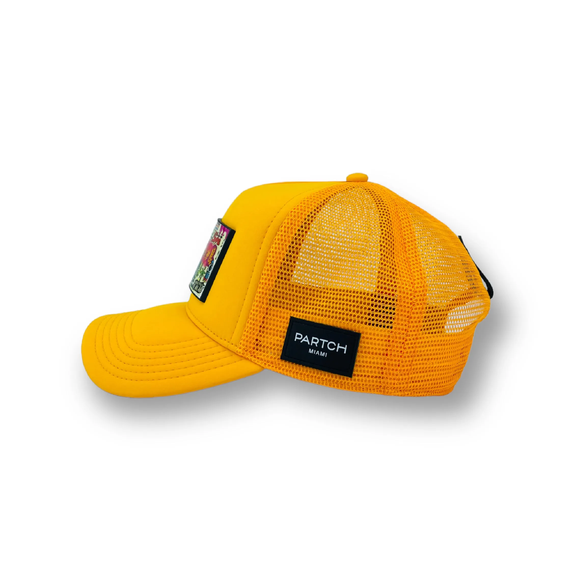 PARTCH Mona Trucker Hat Yellow Removable Clip