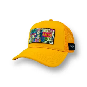 PARTCH Mona Trucker Hat Yellow Removable Clip