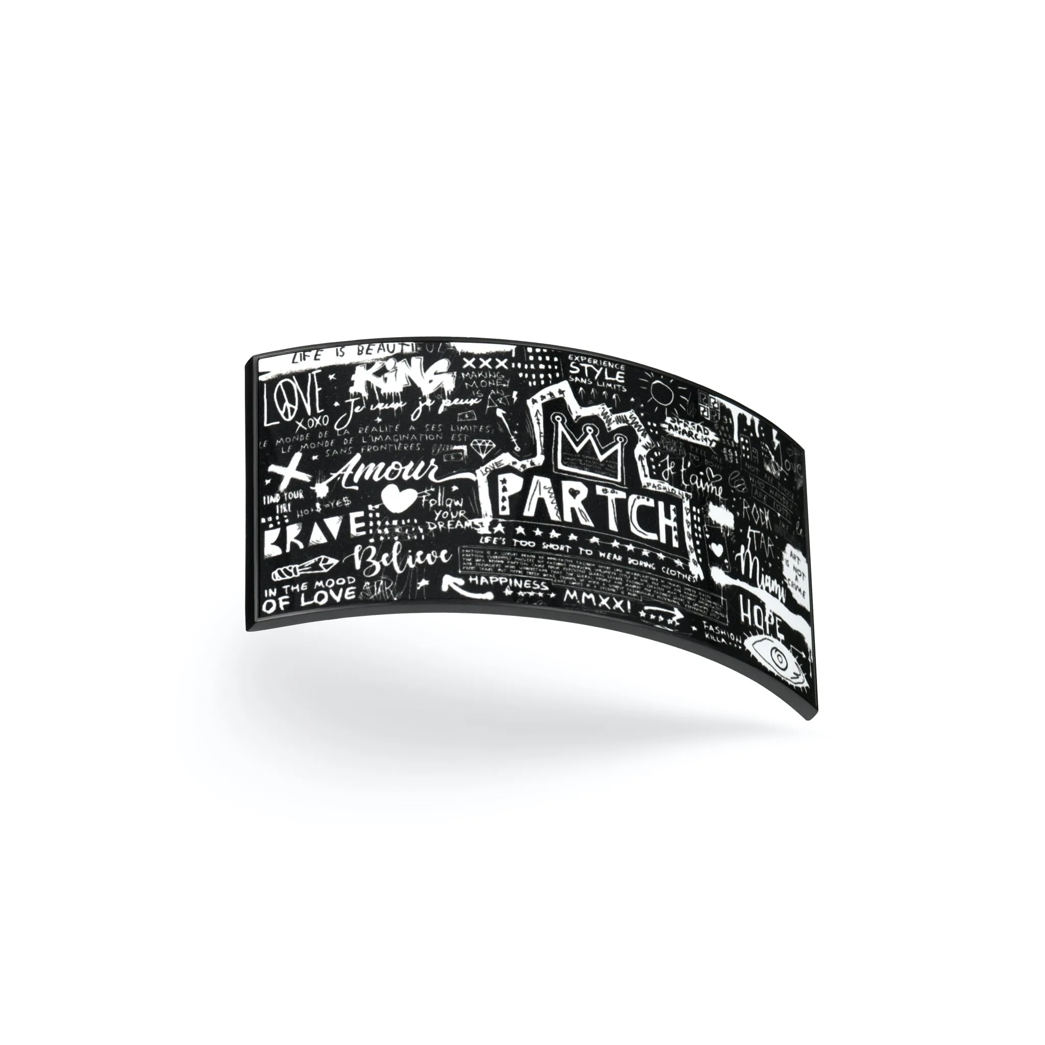 PARTCH Pop Love Blk/Wht Trucker Hat Pink Removable Clip