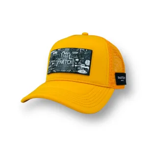 PARTCH Pop Love Blk/Wht Trucker Hat Yellow Removable Clip