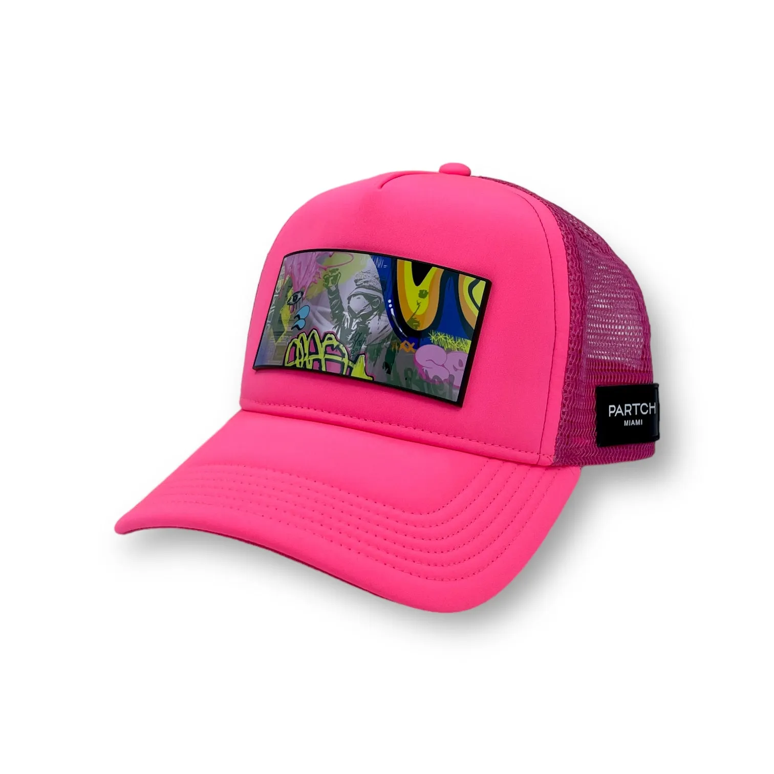 PARTCH Swag Trucker Hat Pink Removable Clip